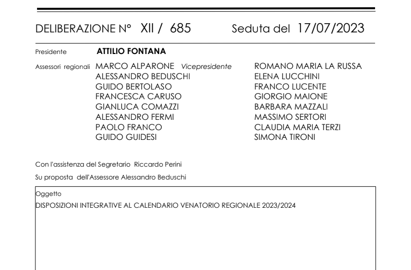 Regione Lombardia, piano caccia 2023-2024: la stagione venatoria inizierà  il 17 settembre